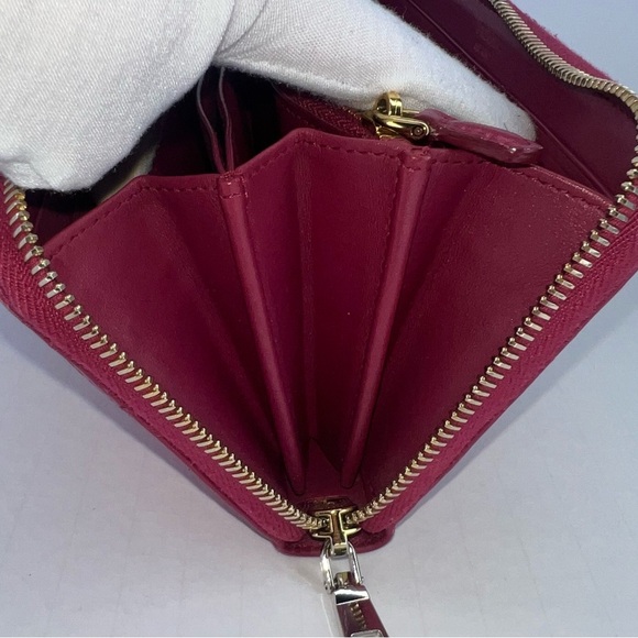 🩷PRADA | Tessuto Nylon Quilted Continental Flap Wallet Ibisco | Beautiful!! 💕 - Picture 14 of 16